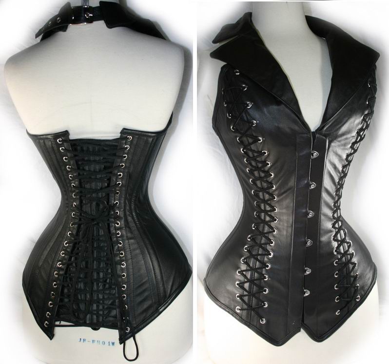 Vest Leather Corset Black